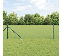 vidaXL Recinzione in Rete Saldato con 13 Posti a Punta Verde 0.5x100 m Acciaio