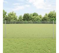 vidaXL Set di recinzioni in filo di saldatura | robusto sistema di recinzione in metallo zincato | 3 recinzioni dal design industriale | giardino e limite della proprietà | esterno | durevole | sicuro