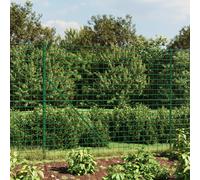 vidaXL Recinzione Metallica con Flangia Verde 1,4x10 m
