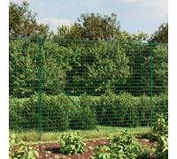 vidaXL Recinzione Metallica con Flangia Verde 1,4x25 m