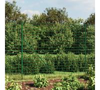 vidaXL Recinzione Metallica con Flangia Verde 2x25 m