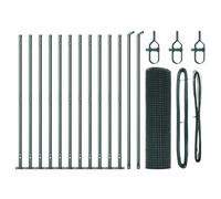vidaXL Recinzione metallica saldata con 13 pali flangiati verde 0,4x25 m acciaio