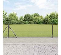 vidaXL Recinzione Metallica Saldato con Base in Cemento 100 x 0,6 m