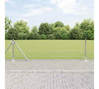 vidaXL Recinzione Metallica Saldato con Base in Cemento 25 x 0,6 m