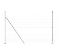 vidaXL Recinzione per Campi 1,6 x 25 m | Poste in Acciaio Zincato di Alta qualità per Giardini, Fattorie e Cortili. Include 2 Pannelli. Perfetta per Barriere Esterne, Dividere Terrazzi, Confini di P