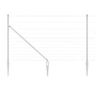vidaXL Recinzione per Campo con Pali in Acciaio Zincato 25 X 1.4m | Barriera Esterna Resistente per Il Giardino, La Fattoria E Il Cortile. Comprende Pannelli Perfetti per Sicurezza Perimetrale, Divid