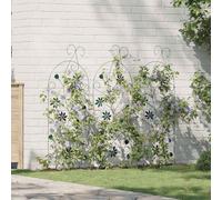 vidaXL Recinzione per Giardino 3 pcs Verde 112 x 39,5 cm Acciaio