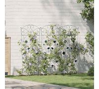 vidaXL Recinzione per Giardino 3 pz Verde 110,5 x 42,5 cm Acciaio