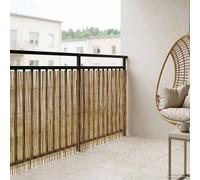 vidaXL Recinzione per Giardino Carbonizzato 1000 x 90 cm Giunco