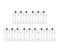 vidaXL Recinzione per Giardino 5 pcs Nero Acciaio