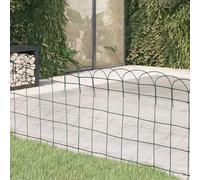vidaXL Recinzione per Giardino in Ferro Verniciato a Polvere 25x0,65 m