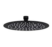 vidaXL Testa Doccia a Pioggia in Acciaio Inox 20 cm Rotonda Nera