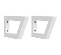 vidaXL Reggimensole per Lavabo 2 pz Bianche Trapezio in Acciaio, staffa a muro, reggimensola a muro, reggipiano per lavabo, reggimensola in metallo