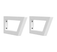 vidaXL Reggimensole per Lavabo 2 pz Bianche Trapezio in Acciaio, staffa a muro, reggimensola a muro, reggipiano per lavabo, reggimensola in metallo