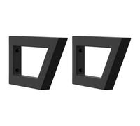 vidaXL Reggimensole per Lavabo 2 pz Nere Trapezio in Acciaio