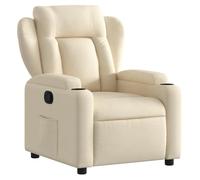 vidaXL Poltrona reclinabile in Tessuto Color Crema