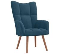 vidaXL Sedia Relax Blu in Velluto