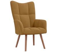 vidaXL Sedia Relax Marrone in Velluto