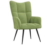 vidaXL Sedia Relax Verde Chiaro in Velluto