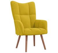vidaXL Sedia Relax Giallo Senape in Velluto