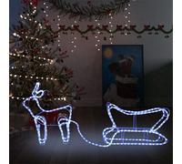 vidaXL Renne e Slitta Decorazione Natalizia per Esterni 252 LED