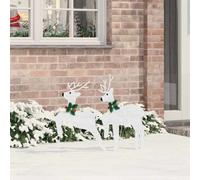Renne LED 2 pz Bianco Freddo 45 x 19 x 65 cm Tessuto
