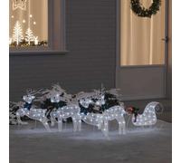 vidaXL Renne LED 5 pcs Bianco Tessuto