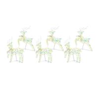 vidaXL Renne LED con 180 LED 6 pcs Multicolore PET