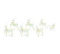 vidaXL Renne LED con 40 LED 7 pcs Multicolore PET