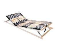 vidaXL Rete a doghe con testata e pediera, 70 x 190 cm, in legno di faggio massello. Regolabile, singolo, compatibile con vari materassi, per uso interno, stile moderno, misto inverno-primavera.