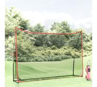 vidaXL Rete da Golf Nera e Rossa 305x91x213 cm in Poliestere