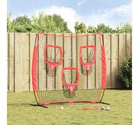 vidaXL Rete da pratica per baseball Nero 214,5 x 89,5 x 181 cm