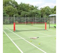 vidaXL Rete da Tennis Nera e Rossa 400x100x87 cm in Poliestere