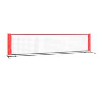 vidaXL Rete da Tennis Nera e Rossa 400x100x87 cm in Poliestere