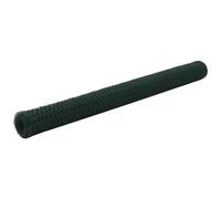 VIDAXL - Rete D'acciaio Rivestimento Pvc 25x1,5m Trama Esagonale Verde