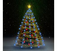 vidaXL Rete di Luce per Albero di Natale 180 LED Blu 180 cm