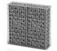 vidaXL Rete Gabbione Giardino Filo Zincato 100x100x30 cm Parete di Recinzione