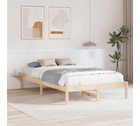 vidaXL Rete Letto con comodini Marrone 120 x 200 cm Marrone