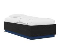 vidaXL RETE LETTO CON LED ROVERE NERO 80X200 LEGNO INGREDICATO