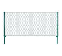 vidaXL Rete per Recinzione con Pali in Acciaio 25x0,5 m Verde