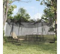vidaXL Zanzariera da giardino 156, in poliestere, 4 x 4 x 2,5 m, colore: nero