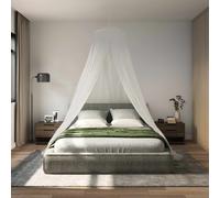 vidaXL Rete per zanzare per letto 3 pcs 156 mesh Bianco ⌀56 x 220 cm