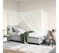 vidaXL Rete per zanzare per letto 3 pz 156 mesh Bianco Poliestere