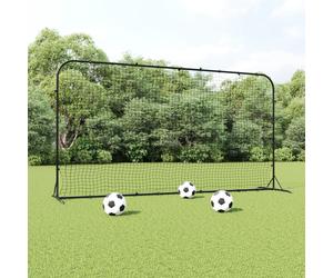 vidaXL Rete Rimbalzante da Calcio Nera 366x90x183 cm HDPE