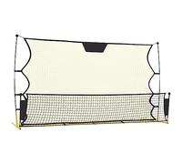vidaXL Rete Rimbalzante da Calcio Nera Gialla 183x85x120cm Poliestere