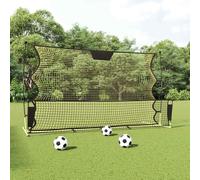 vidaXL Rete Rimbalzante da Calcio Nera Gialla 183x85x120cm Poliestere