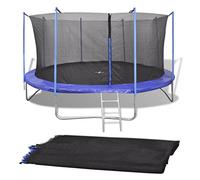 vidaXL Rete Rotonda per Trampolino 3,66 m PE Nero Sicurezza Tappeto Elastico