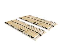 vidaXL Reti a Doghe 2 pz 7 Zone con 28 Doghe in Legno 70x200 cm