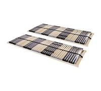 vidaXL Reti a Doghe 2 pz 7 Zone con 42 Doghe in Legno 90x200 cm