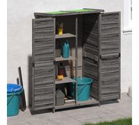 vidaXL Rimessa da Giardino Grigia 83x57x140 cm Legno Massello di Pino